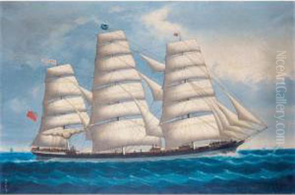 The Ship Oil Painting by Frederick Tudgay