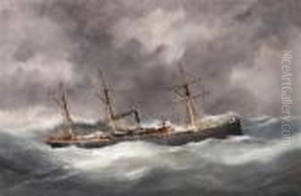 The S.s. Ardanbhan Oil Painting by Frederick Tudgay