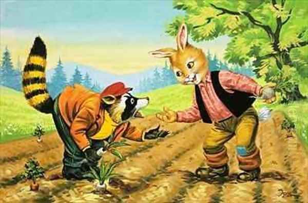 Brer Rabbit 30 Oil Painting by Henry Charles Fox