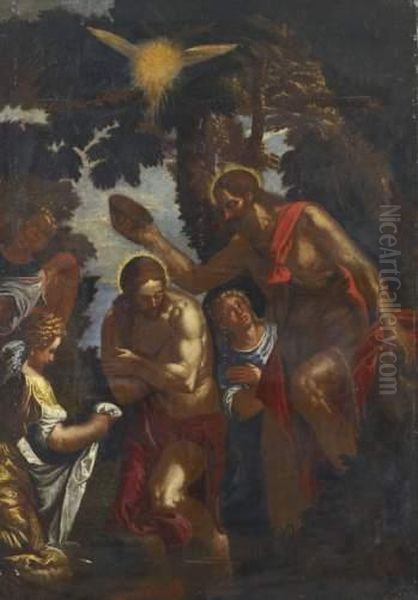 Le Bapteme Du Christ Oil Painting by Alessandro Turchi