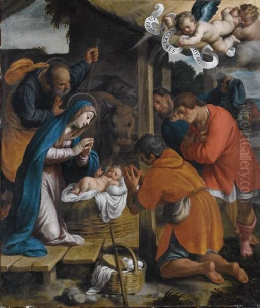 Adorazione Dei Pastori Oil Painting by Alessandro Turchi