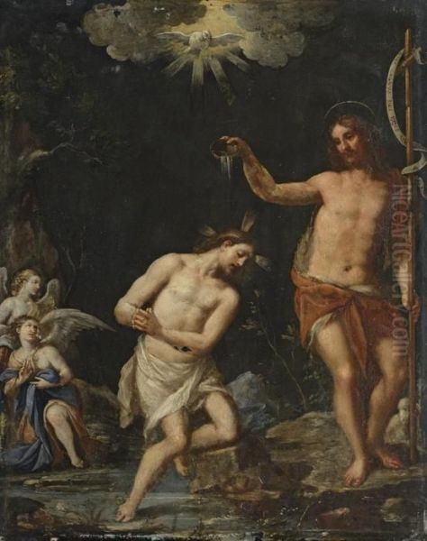 The Baptism Of Christ Oil Painting by Alessandro Turchi