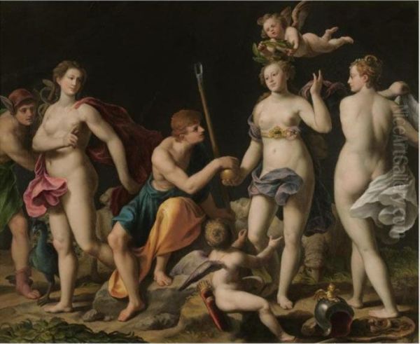 The Judgement Of Paris Oil Painting by Alessandro Turchi