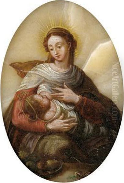 La Madonna Con Il Bambino Oil Painting by Alessandro Turchi