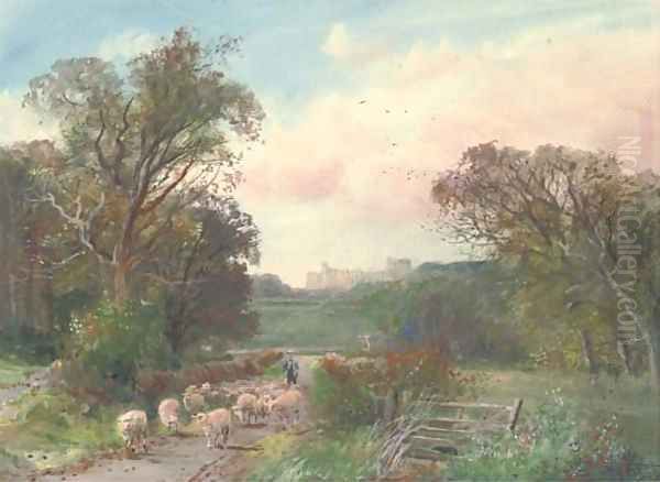 Windsor Castle from the Great Park Oil Painting by Henry Charles Fox