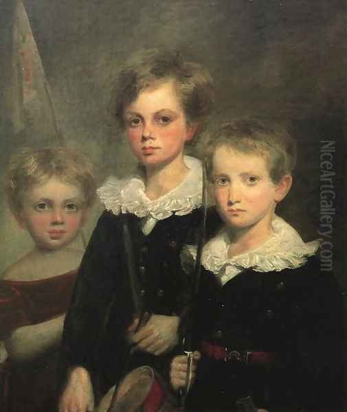 The Anderson Children Oil Painting by Oliver Fraser