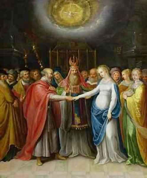 Betrothal of the Virgin Oil Painting by Ambrosius II Francken or Franck