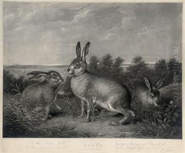 Hares Oil Painting by Joseph Mallord William Turner