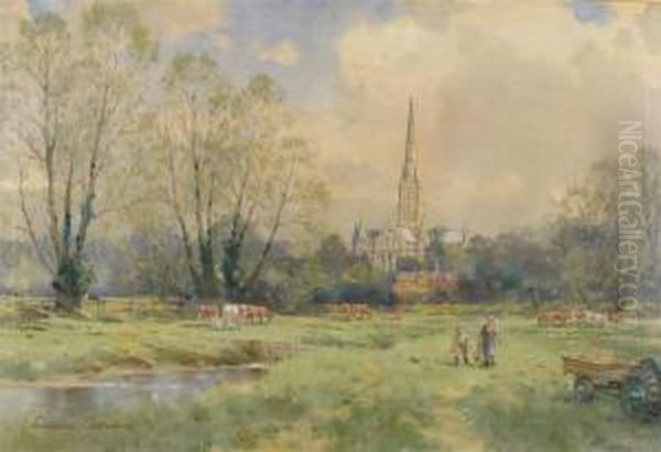 Salisbury Cathedral Oil Painting by Joseph Mallord William Turner