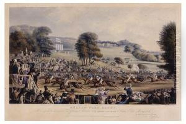 Heaton Parkraces, The Great Cup Race Oil Painting by Francis Calcraft Turner