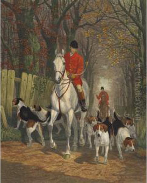 The Royal Fox-hunters Oil Painting by Francis Calcraft Turner