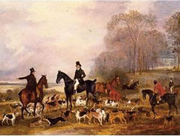 The Meet At Wroxham, Norfolk Oil Painting by Francis Calcraft Turner