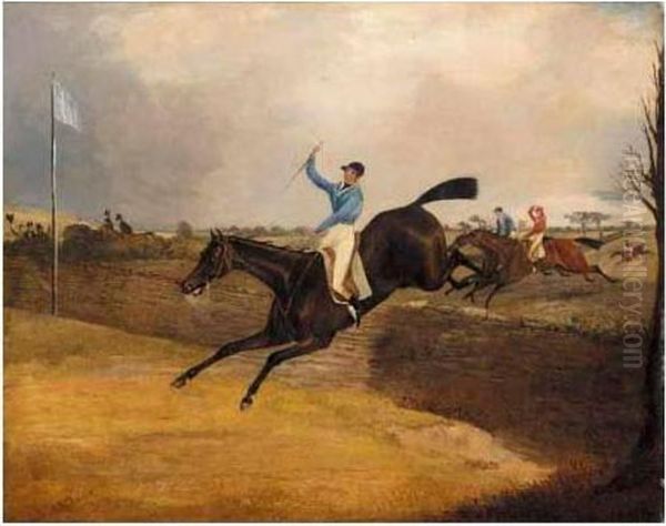 Leamington Steeplechase Oil Painting by Francis Calcraft Turner