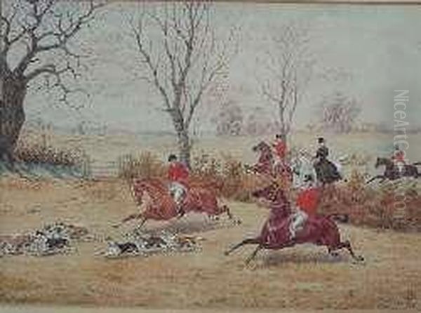 A Days Hunting Oil Painting by Francis Calcraft Turner