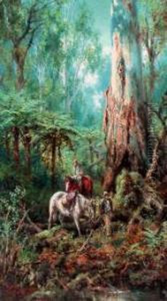 Prospecting Among The Gums Oil Painting by James Alfred Turner