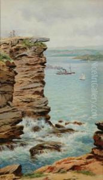 The Gap South Head Port Jackson Oil Painting by James Alfred Turner