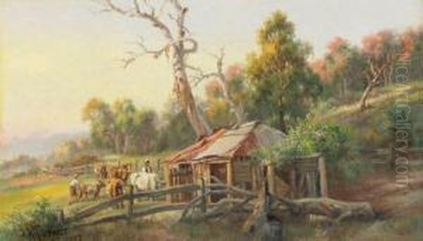 A Use For The Old Home Oil Painting by James Alfred Turner