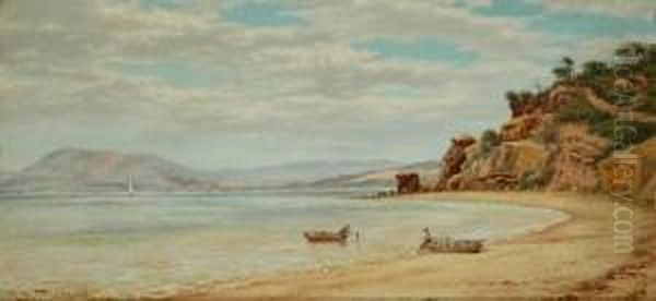 Sorrento Beach Oil Painting by James Alfred Turner