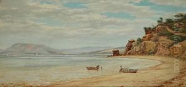 Sorrento Beach Oil Painting by James Alfred Turner