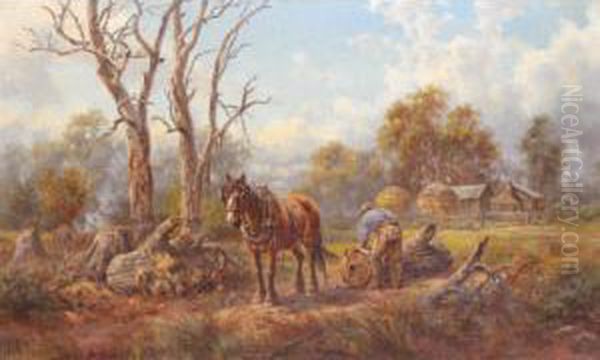 Heavy Pulls Oil Painting by James Alfred Turner