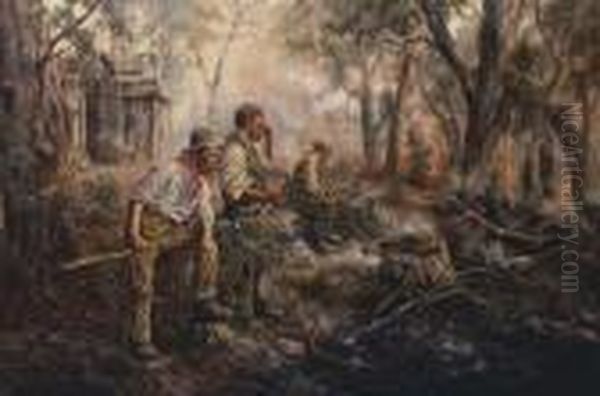 On Guard Oil Painting by James Alfred Turner