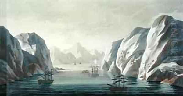 Seeking the North West Passage the British Voyage to Spitzbergen Oil Painting by Paolo Fumagalli