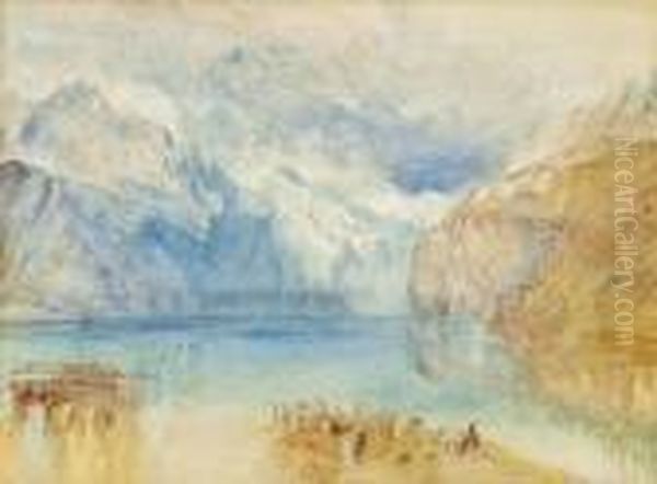 The Lake Of Lucerne From Fluelen Oil Painting by Joseph Mallord William Turner