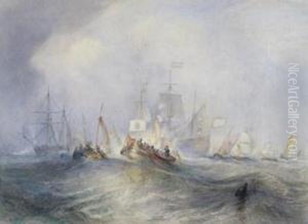 The Prince Of Orange, William Iii Embarked From Holland, Landed At Torbay Oil Painting by Joseph Mallord William Turner