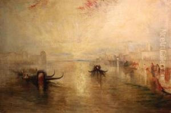 St Benedetto, Looking Towards Fusina Oil Painting by Joseph Mallord William Turner