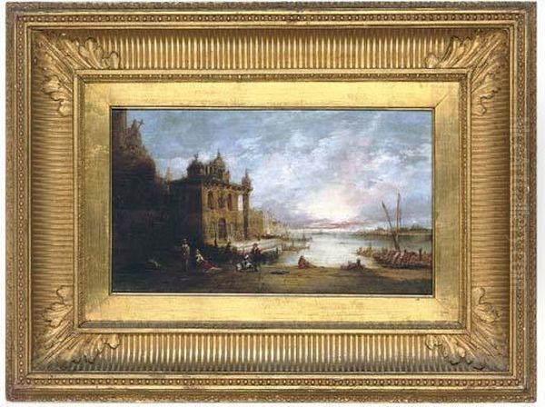 Merchants In Venice Oil Painting by Joseph Mallord William Turner