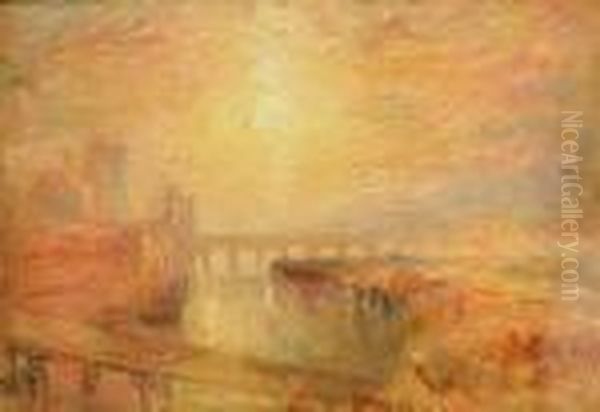 View Of London Bridge Oil Painting by Joseph Mallord William Turner