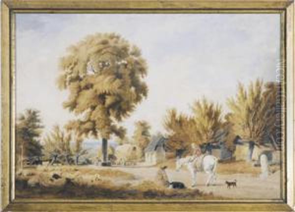 Resting By A Country Road Oil Painting by William Turner