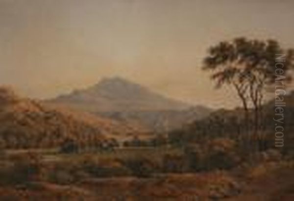 Moel Siabod As Seen From The Vale Of Llugwy, Carnarvonshire Oil Painting by William Turner