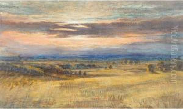 Sunset Over Dartmoor Oil Painting by William Turner