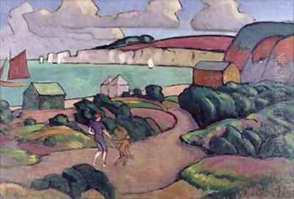 Studland Bay Oil Painting by Roger Eliot Fry