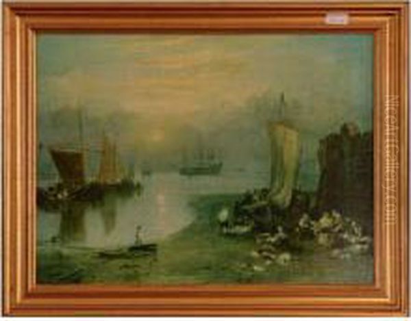 The Sun Rising Through Vapour Oil Painting by William Eddowes Turner