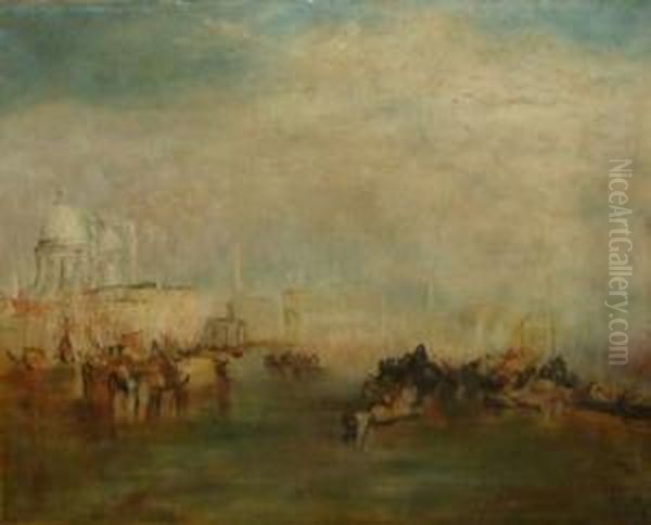 Venetian Scene Oil Painting by William Eddowes Turner