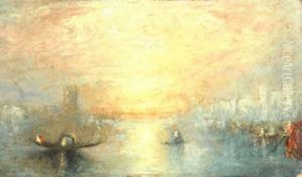 Venetian Scene Oil Painting by William Eddowes Turner