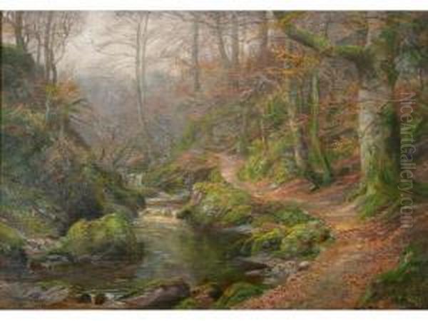 A Woodland Glen Oil Painting by William Lakin Turner