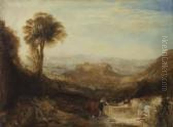 Veduta Di Orvieto Oil Painting by William Lakin Turner