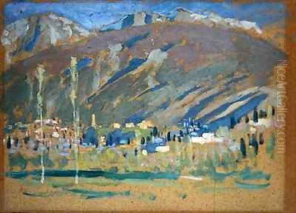 Landscape in the South of France Oil Painting by Roger Eliot Fry