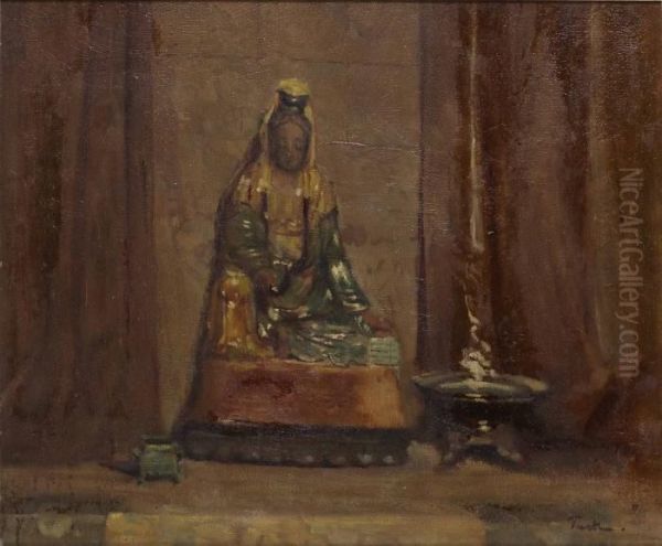 Chinese Divinity Oil Painting by Arnold Turtle