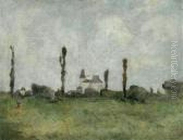 Chateau Near Dieppe Oil Painting by John Henry Twachtman