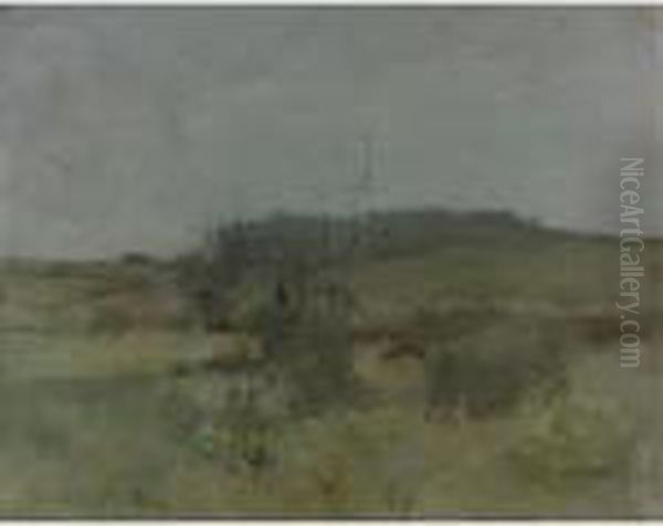 Grey Day Oil Painting by John Henry Twachtman