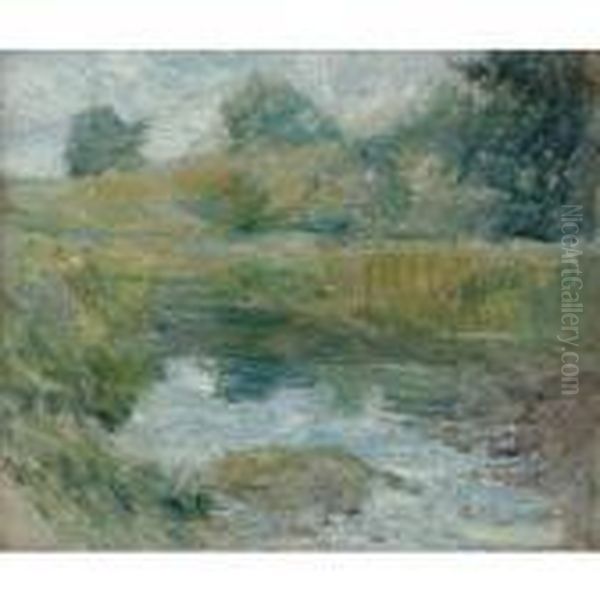 Pond In Spring Oil Painting by John Henry Twachtman