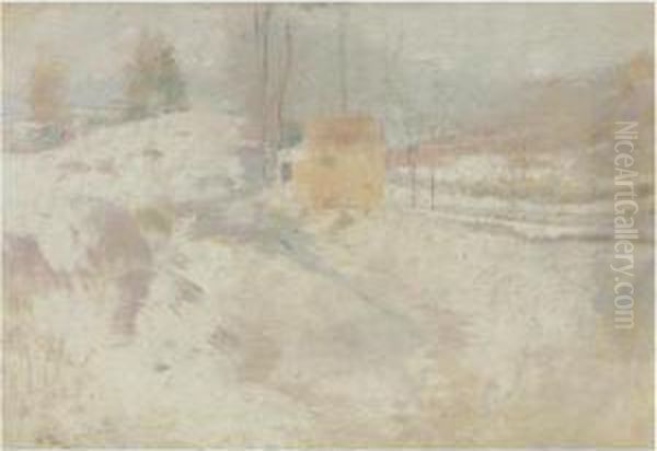 Winter Harmony Oil Painting by John Henry Twachtman