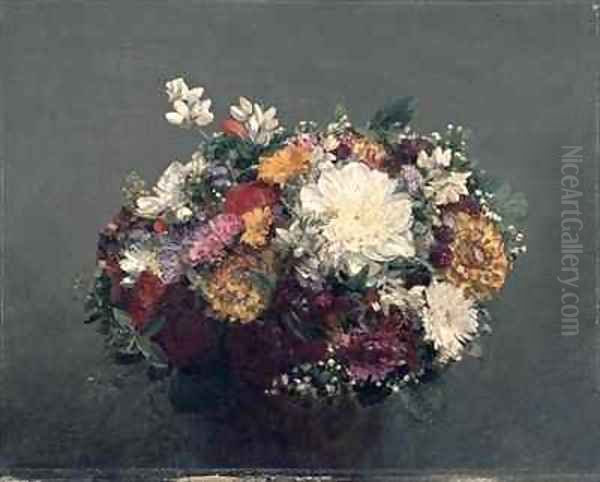 Flowers Oil Painting by Theodore Fantin-Latour