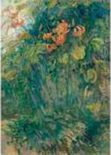 Tiger Lilies Oil Painting by John Henry Twachtman