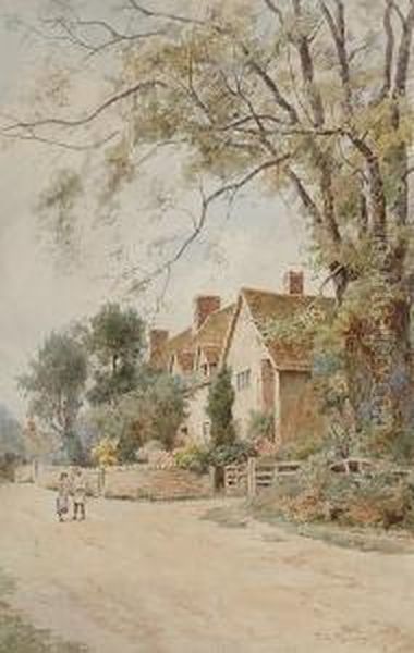 A Rural Lane Oil Painting by Thomas Nicholson Tyndale