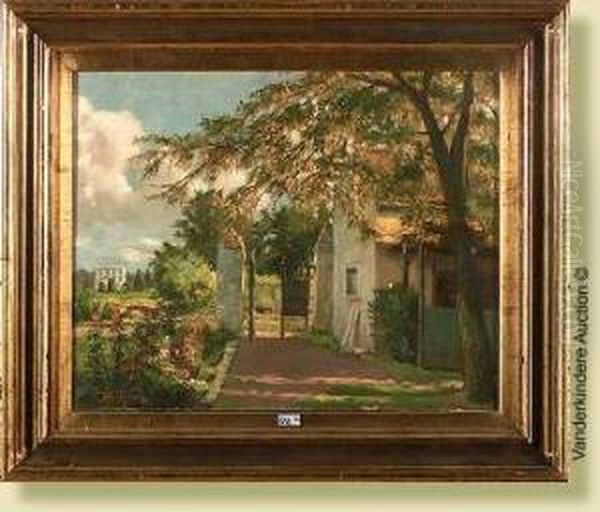 L'entree Du Domaine Oil Painting by Medard I Tytgat